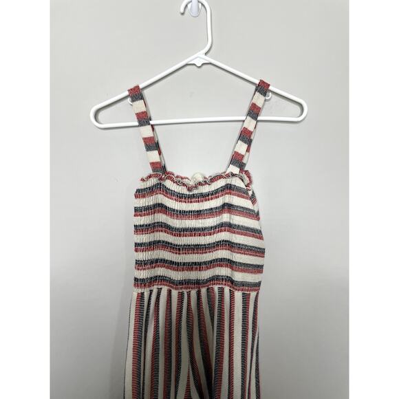 Caution to the Wind Romper M Nautical Beach Vertical Stripe Anthropologie USA - Picture 10 of 10